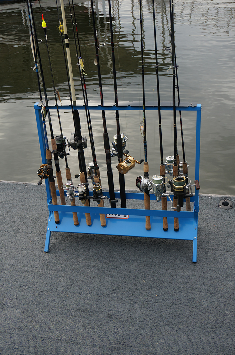 BOWLZIE - Vertical Fishing Rod Rack - Rack and Roll